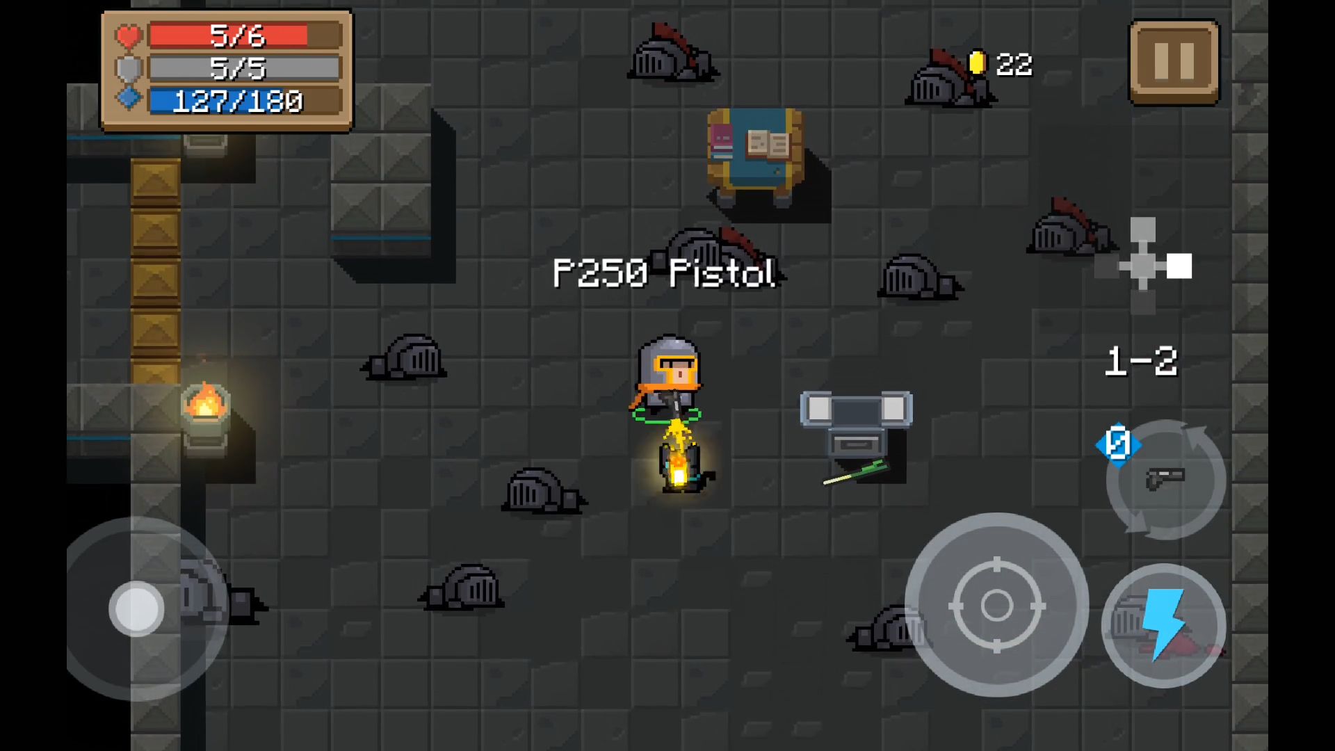 Combat scene on the second floor